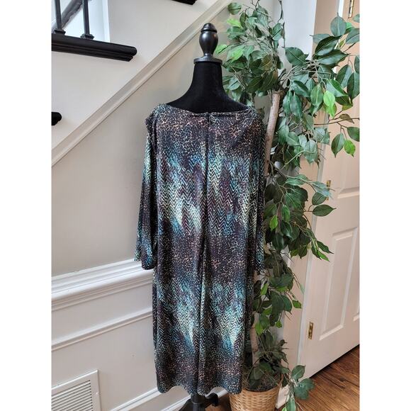Cato Woman Dress Plus Size 24W Multicolor Abstract Pattern Stretch Casual - Picture 8 of 12